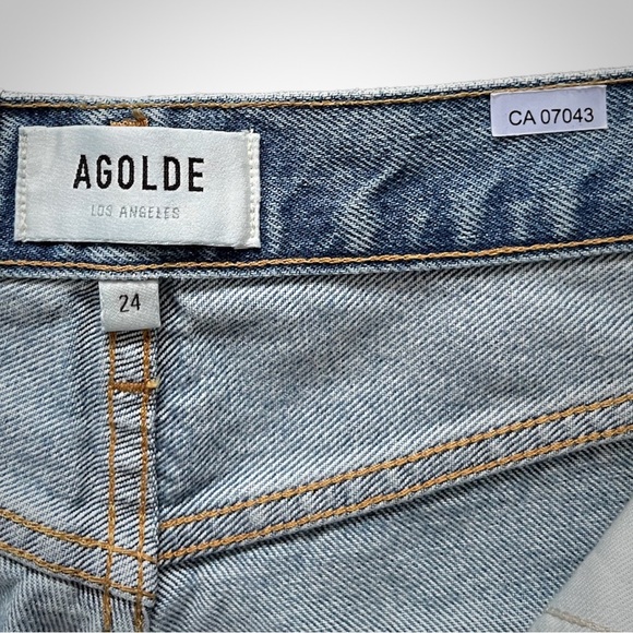 Agolde Fen High Rise Relaxed Taper Jeans in Wander - Size 24 - Picture 9 of 14